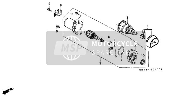 Honda SH50 1999 Starting Motor voor een 1999 Honda SH50